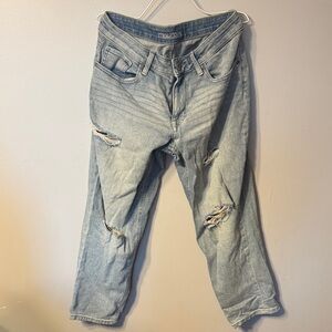 Maurices Sky Blue Ripped Jeans. High rise